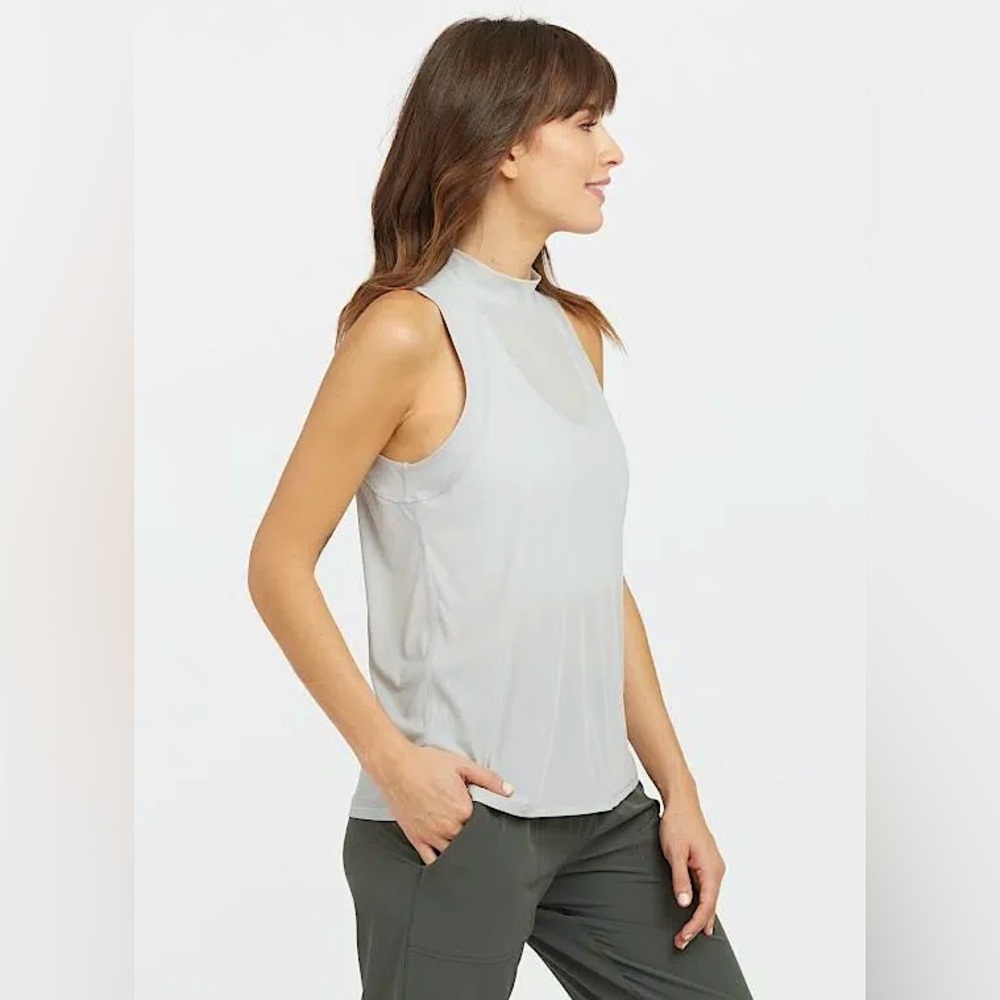 Spanx Go Lightly Mockneck Ribbed Tank